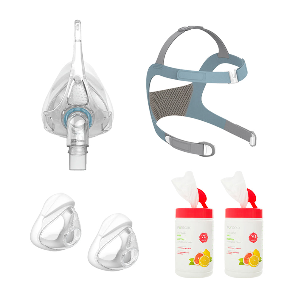 CPAP フィッシャー&パイケル Viteraフルフェイスマスク　L ２個セット Fisher & Paykel Vitera Full Face Mask – Oxigo